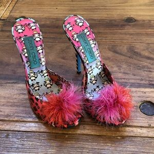 SOLD!!! JIMMY CHOO leopard print Mules.